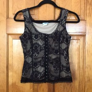 Black lace tank top 4/$15💕
